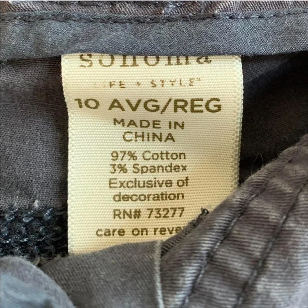 Y2K Gray Sonoma Cargo Pants! Size 10! - Picture 3 of 4